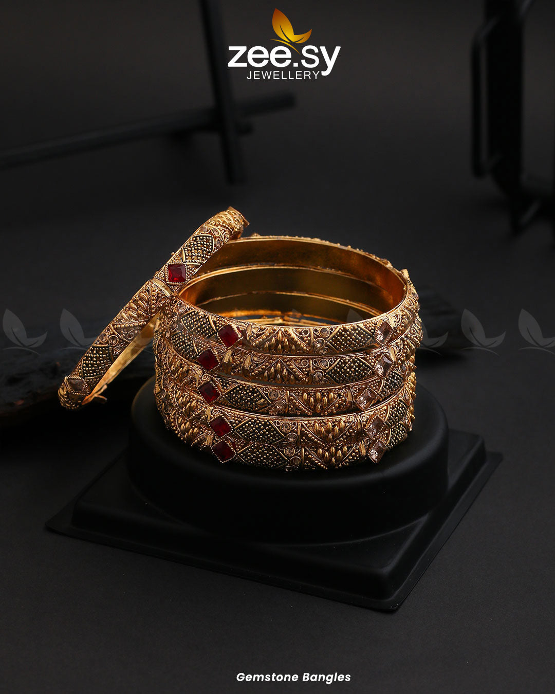 Gemstone Bangles - House Of Zarish