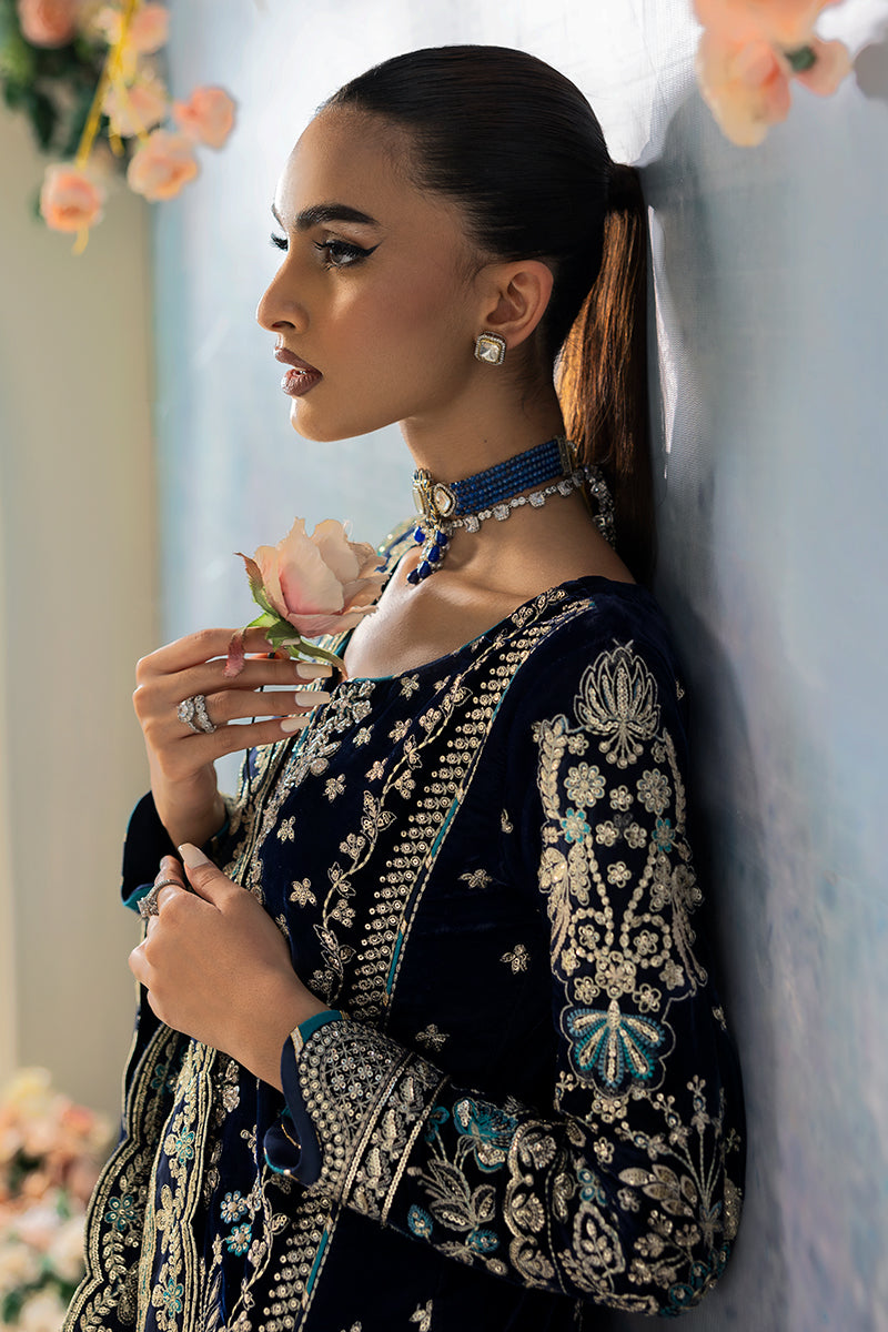 Gulaal | Celeste Velvet 24 | Azure - House Of Anaya