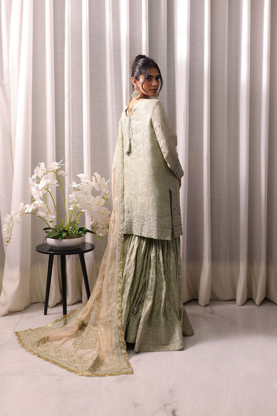 Dhanak | DHANAK COUTURE | Reyna:  SS24HF-3011 L-GREEN 3Pcs