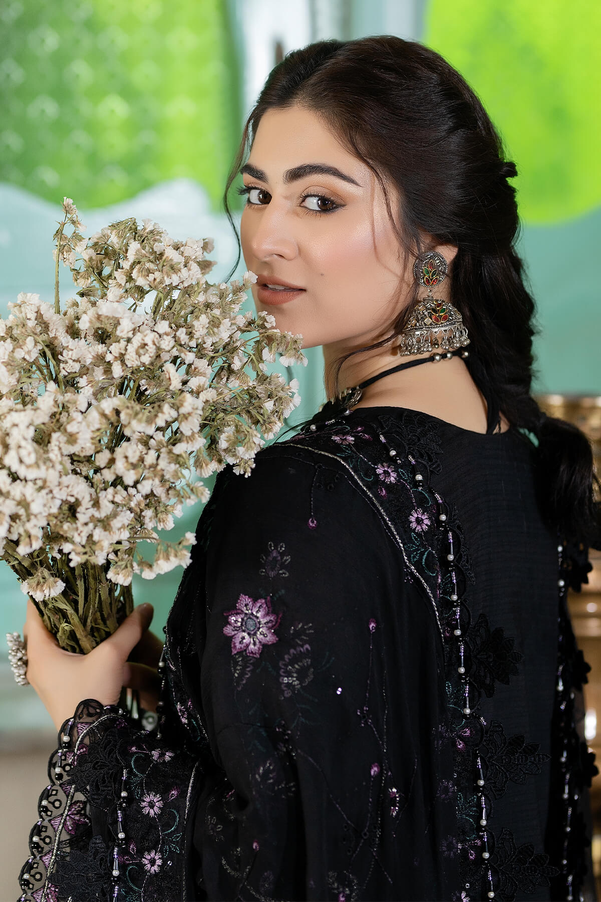 Raeesa Premium | Kimora Lawn Collection | Kimora | HL-12 Mina - House Of Anaya