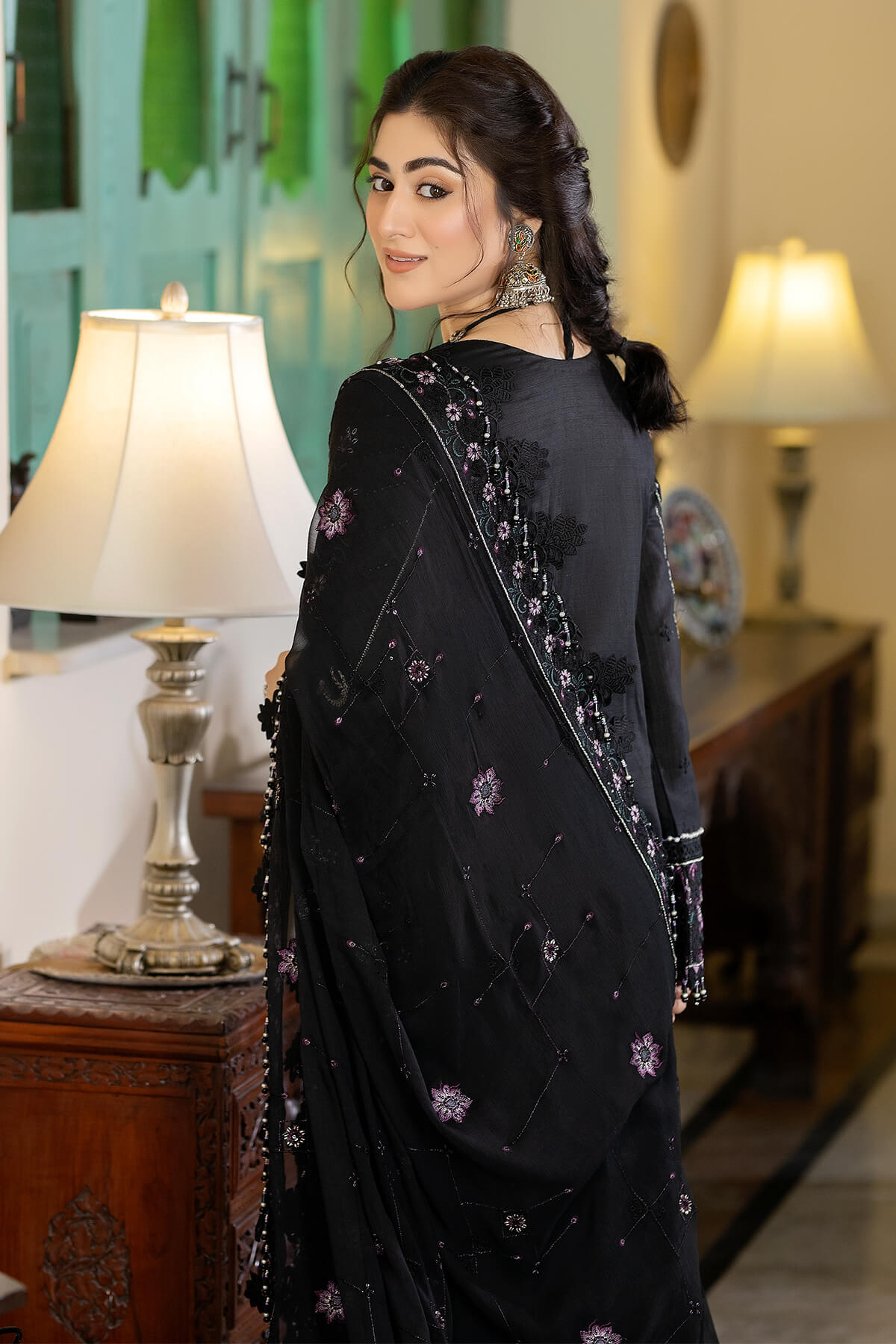 Raeesa Premium | Kimora Lawn Collection | Kimora | HL-12 Mina - House Of Anaya