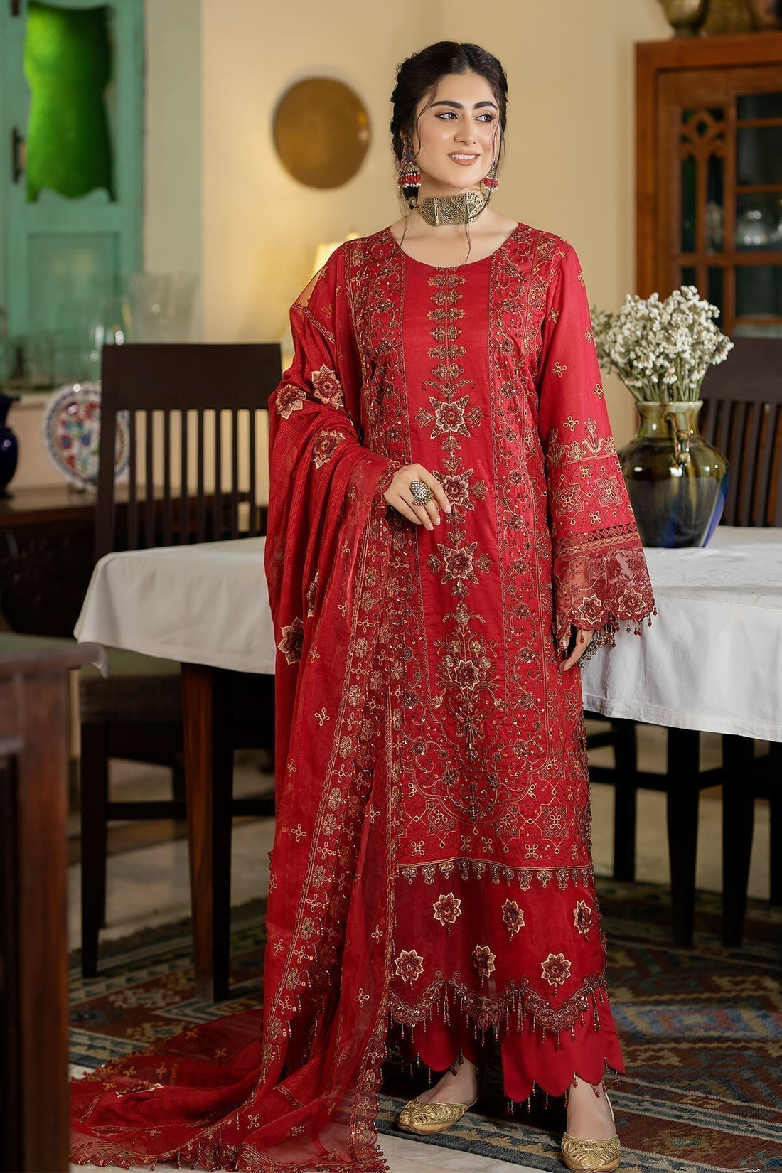 Raeesa Premium | Kimora Lawn Collection | Kimora | HL-14 Nora - House Of Anaya