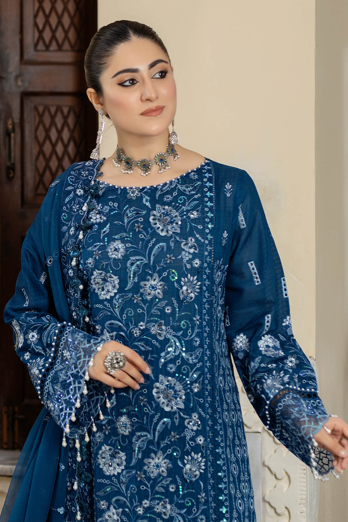 Raeesa Premium | Kimora Lawn Collection | Kimora | HL-19 Farheen - House Of Anaya