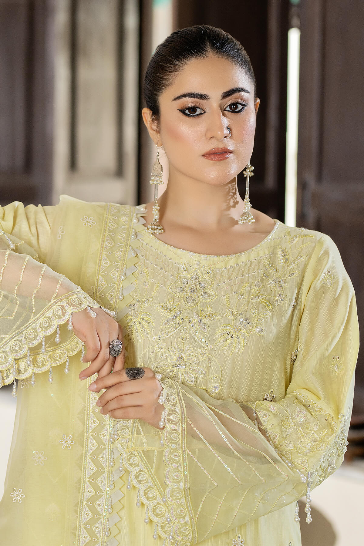 Raeesa Premium | Kimora Lawn Collection | Kimora | HL-20 Sunbul - House Of Anaya