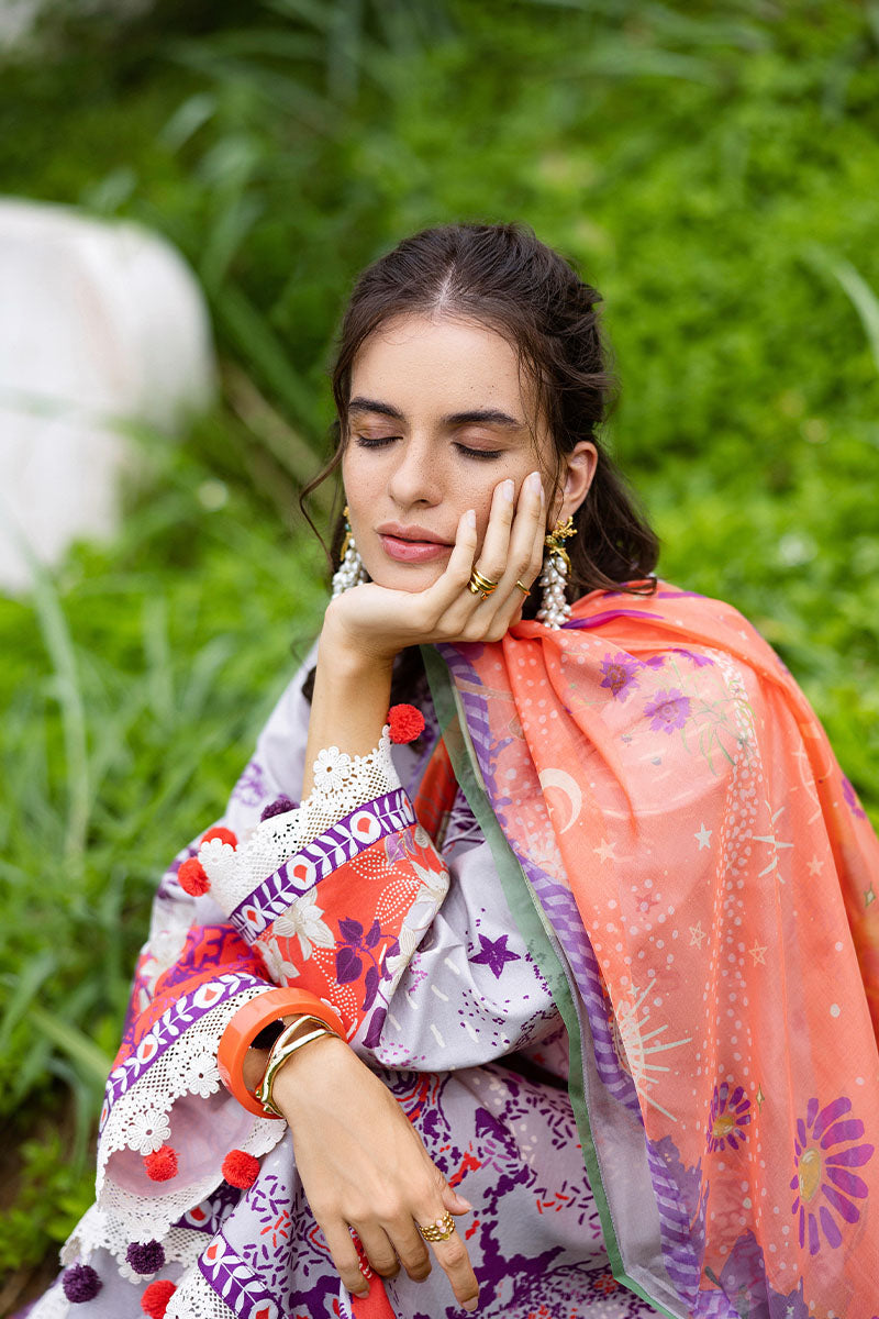 Mushq | Mirasol Printed Cambric | Luna Plata