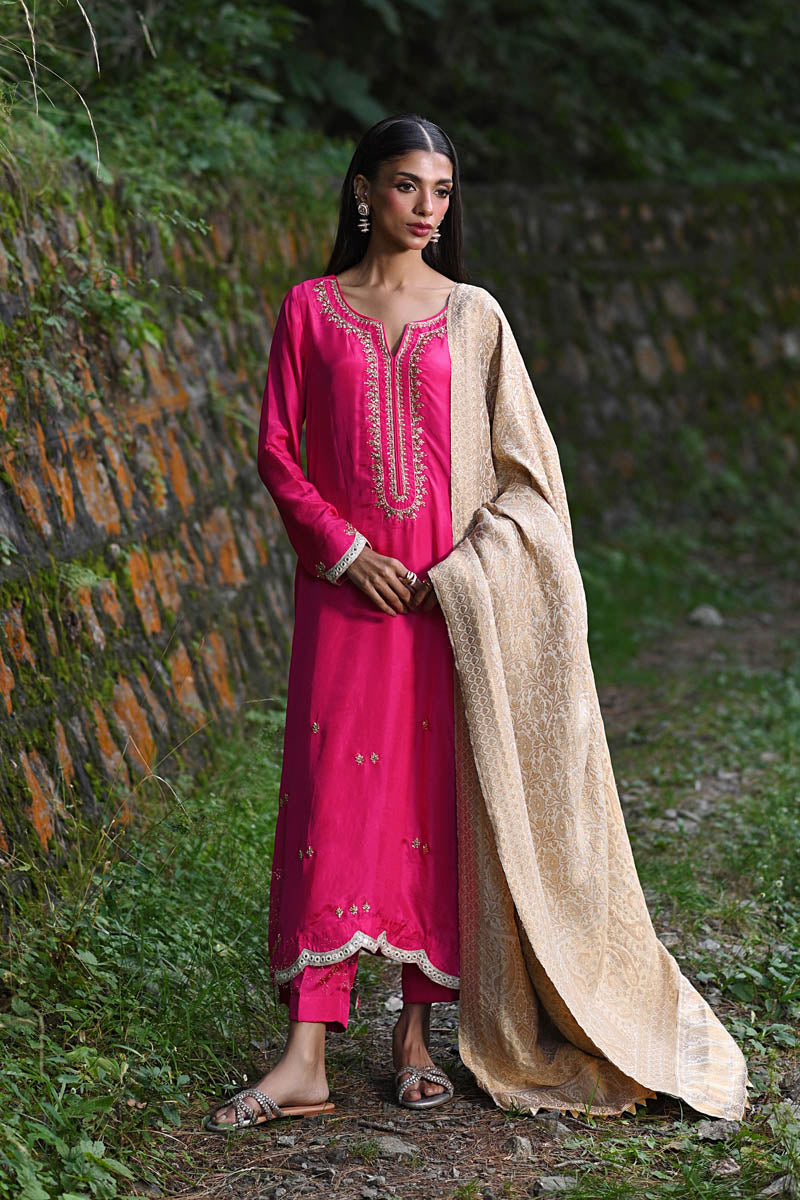 Hue Pret | Farasha Luxury Pret | Fuchsia - House Of Anaya