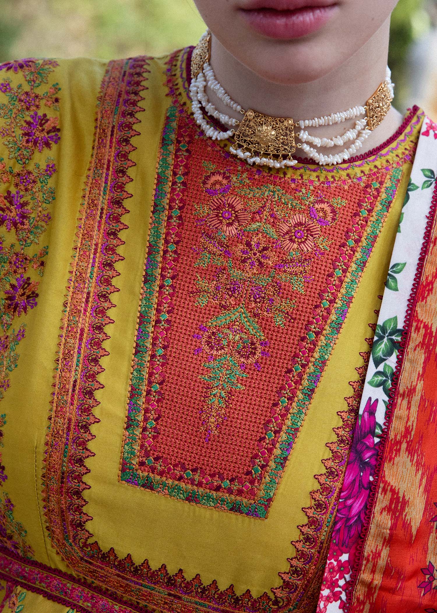 Hussain Rehar | Zaiba-Eid Lawn Collection24 | Sunehri - House Of Anaya