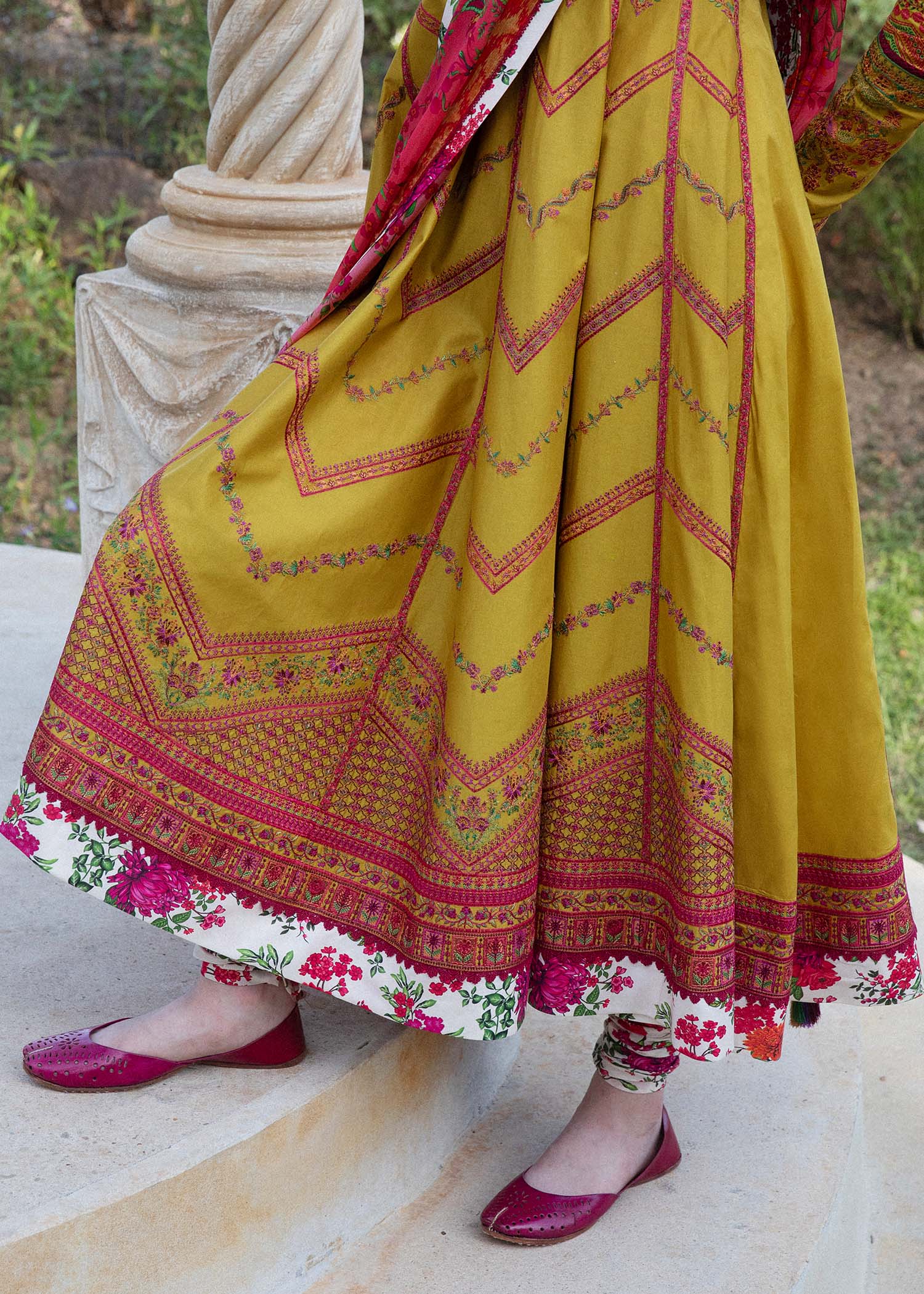 Hussain Rehar | Zaiba-Eid Lawn Collection24 | Sunehri - House Of Anaya