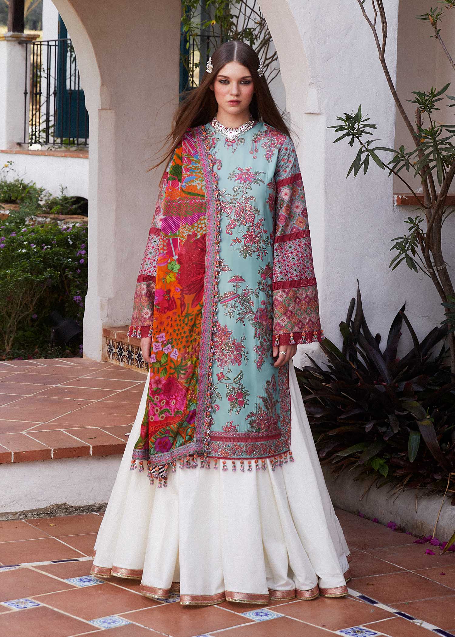 Hussain Rehar | Eid Luxury Lawn SS/24 | Floret - House Of Anaya