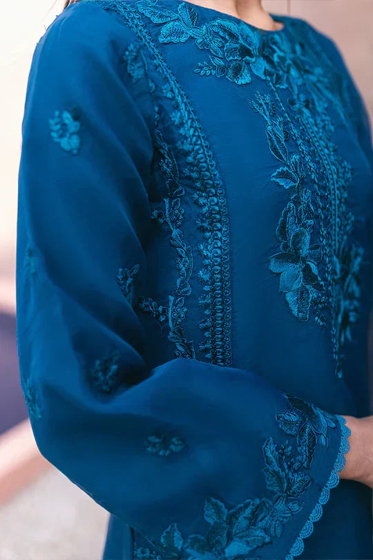 Azure | Embroidered Ensembles 3 Pcs | Hydrangea Hues - House of Zarish