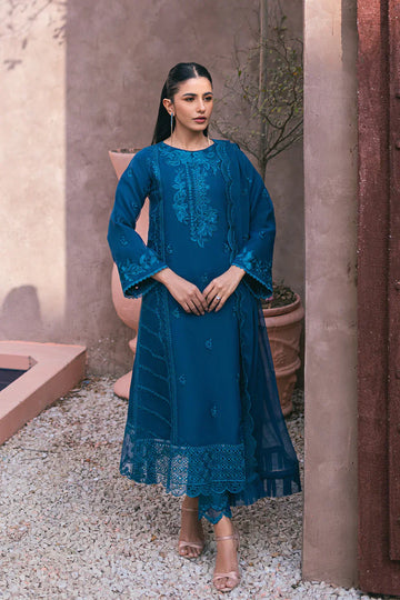 Azure | Embroidered Ensembles 3 Pcs | Hydrangea Hues - House of Zarish