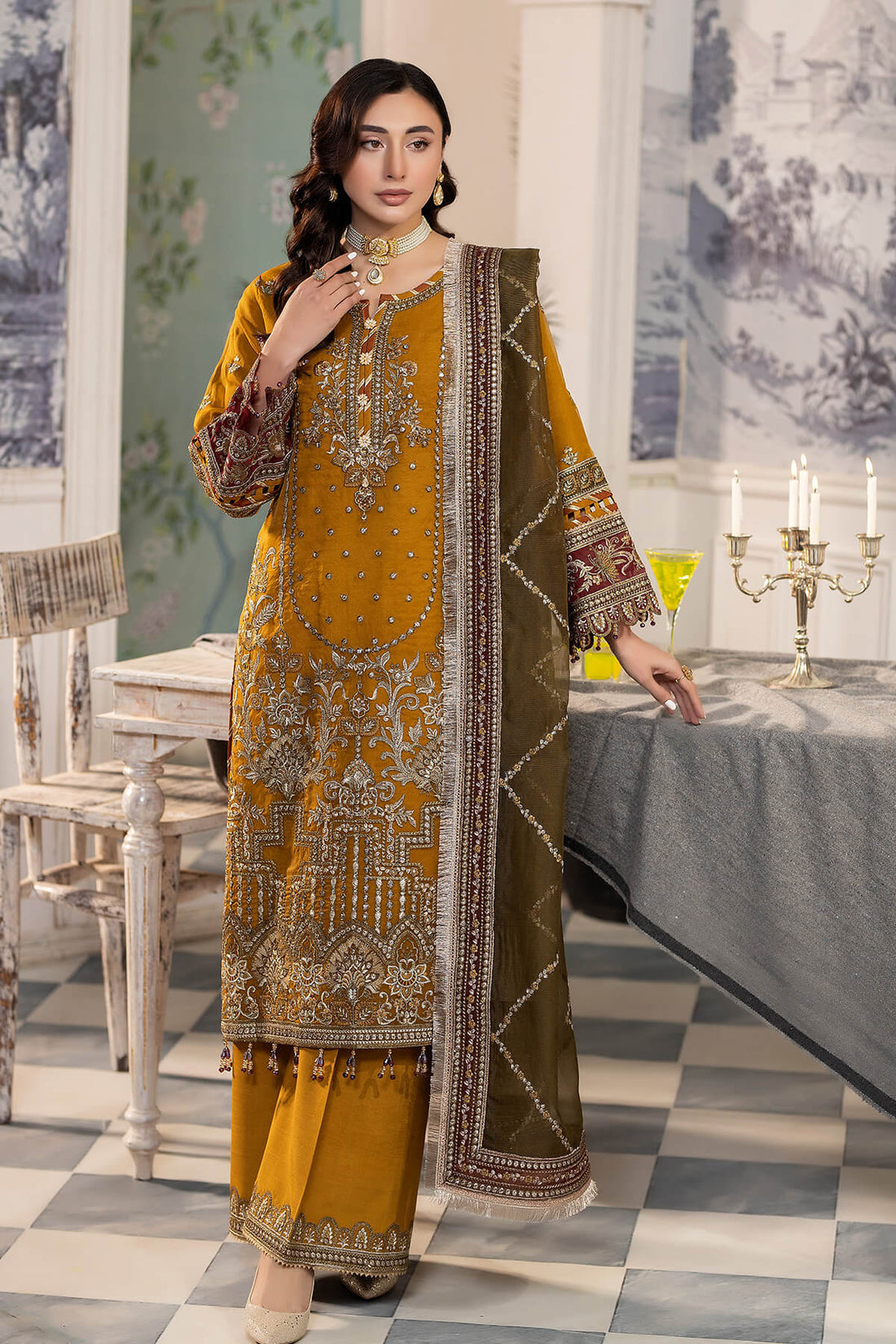 Imrozia Premium | Baad e Saba Pret Luxury Eid Collection | I.P-38 Sargoshiyan - House Of Anaya