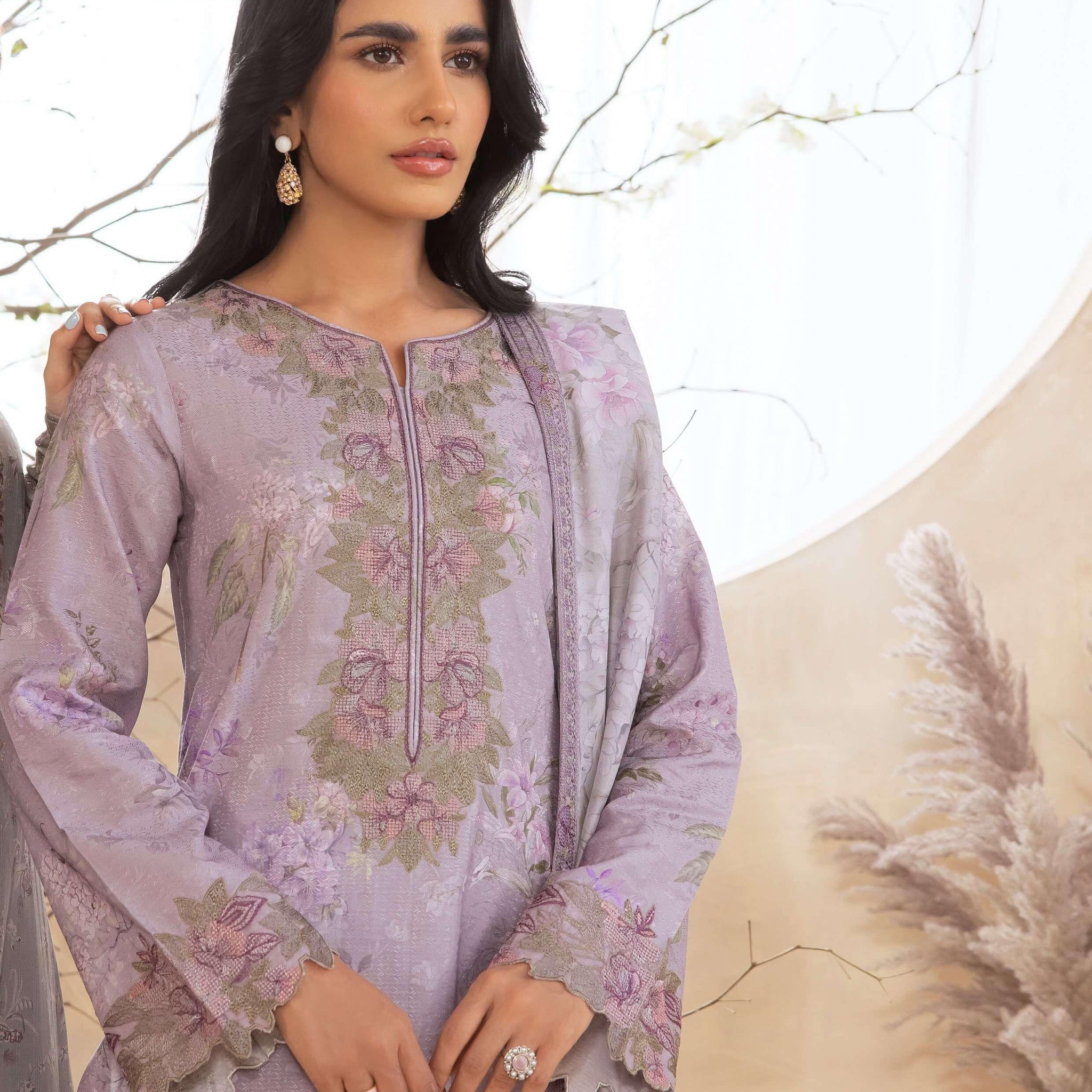 IZNIK Embroidered Winter Viscose 3Pc Suit ILW-05 Anais - House Of Anaya