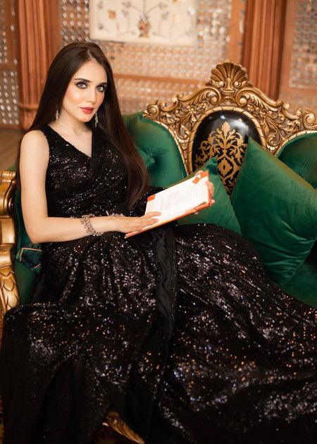 Spark wear - Monochrome saree - House of Zarish