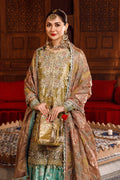 Maria.B MBROIDERED – Salmon and Leaf Green (BD-2503) - Riwayat-e-khas