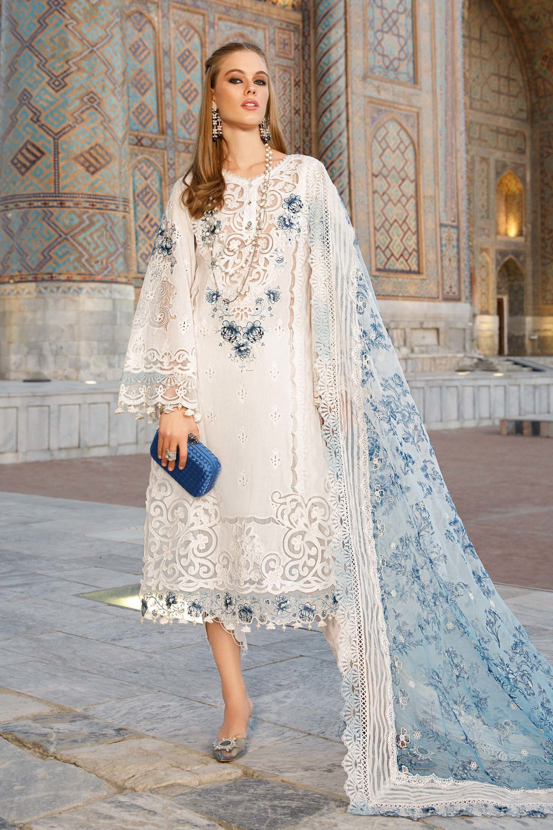 Maria.B Eid Collection Luxury Lawn SS'23 - 15A - TC-335 - Riwayat-e-khas