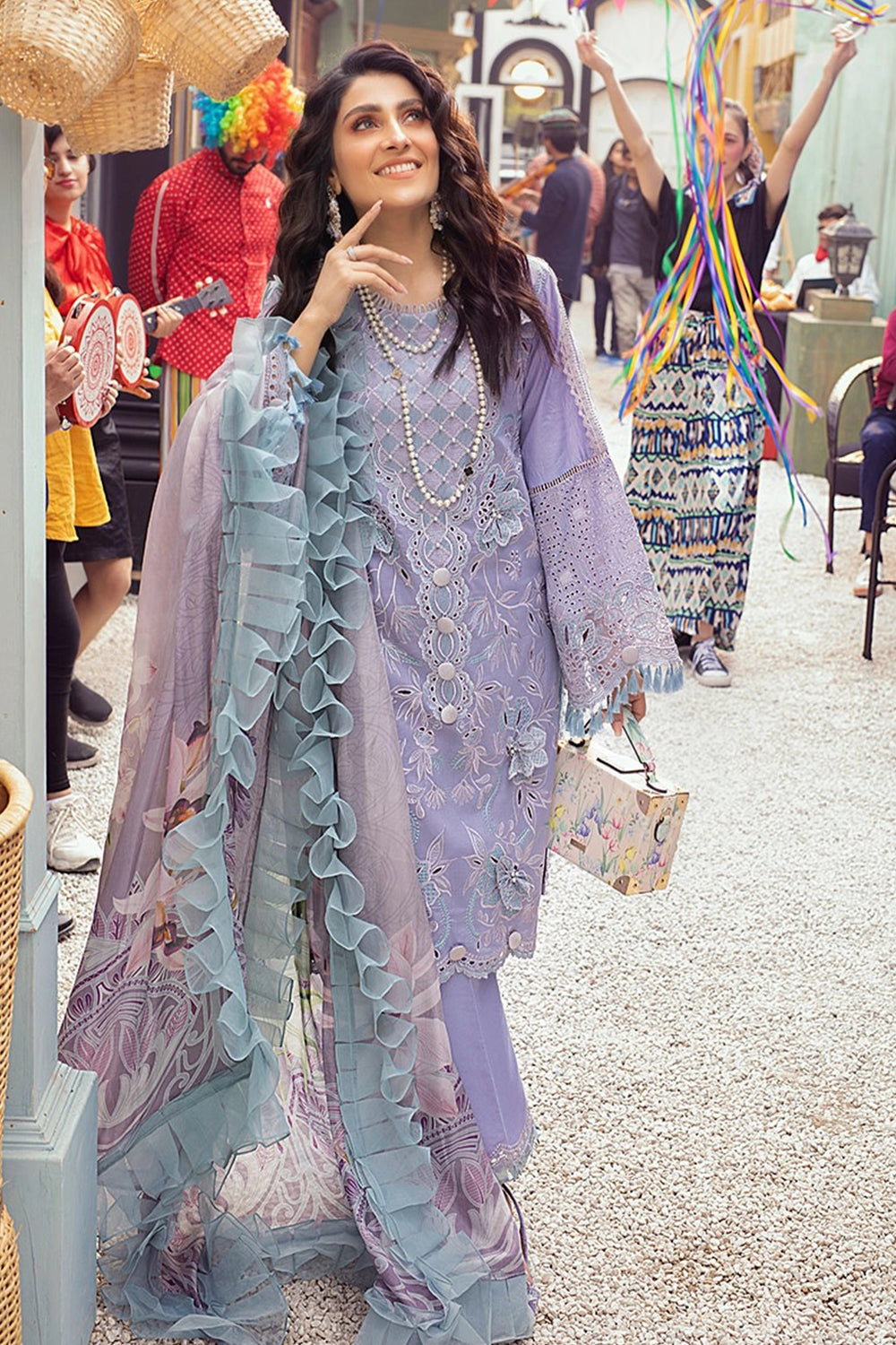 Mushq Luxury Lawn Collection "22 - Heather - TC-101 - Chikankari - Riwayat-e-khas