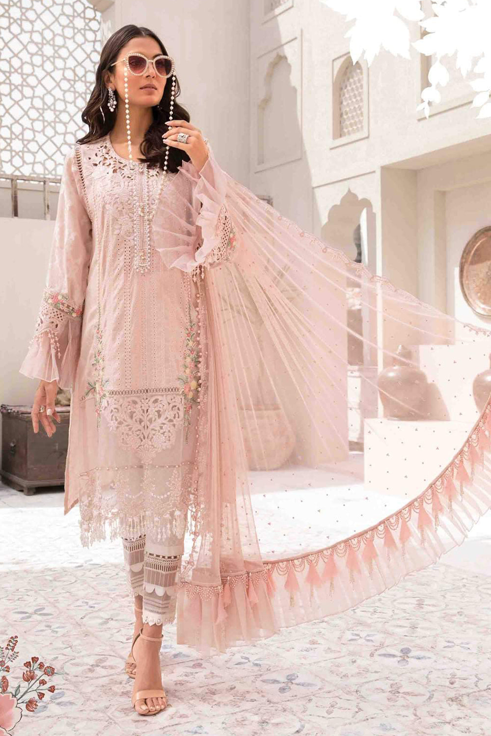 Maria.B. Luxury Eid Lawn'22-23 - Design # 6 - TC-70 - Pure Lawn - Riwayat-e-khas
