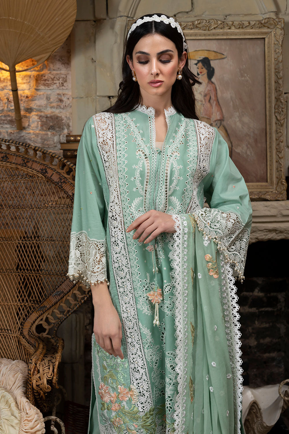 SOBIA NAZIR DESIGN 1A LUXURY LAWN 2023 - Riwayat-e-khas