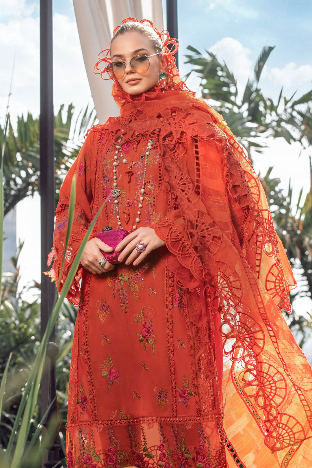 MARIA B EID COLLECTION EL-23-03-Brunt Orange - Riwayat-e-khas
