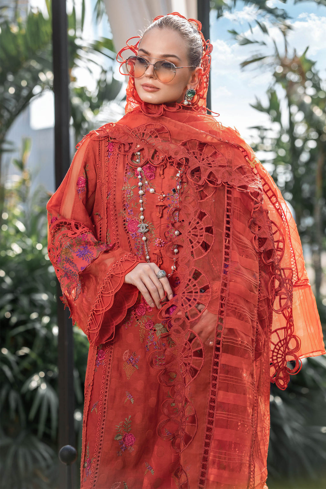 MARIA B EID COLLECTION EL-23-03-Brunt Orange - Riwayat-e-khas