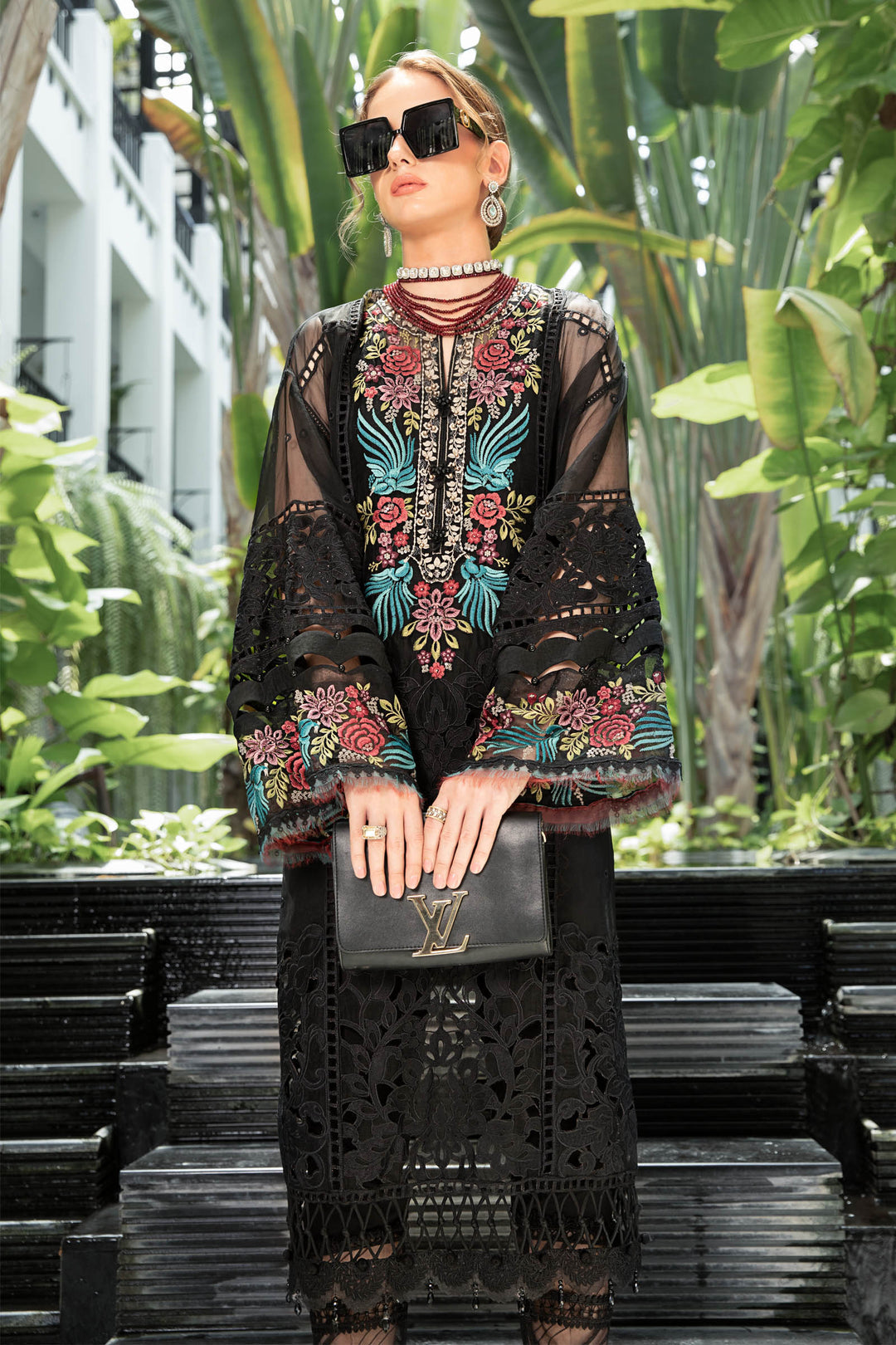 MARIA B EID LAWN COLLECTION EL-23-04-Black - Riwayat-e-khas