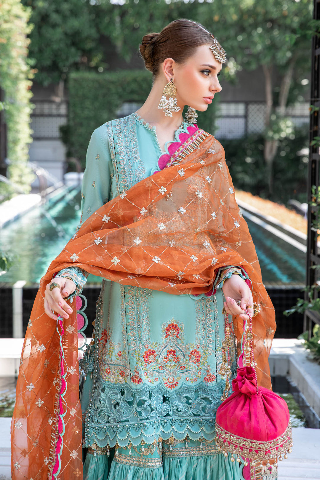 MARIA B EID LAWN COLLECTION EL-23-05-Sea Green - Riwayat-e-khas