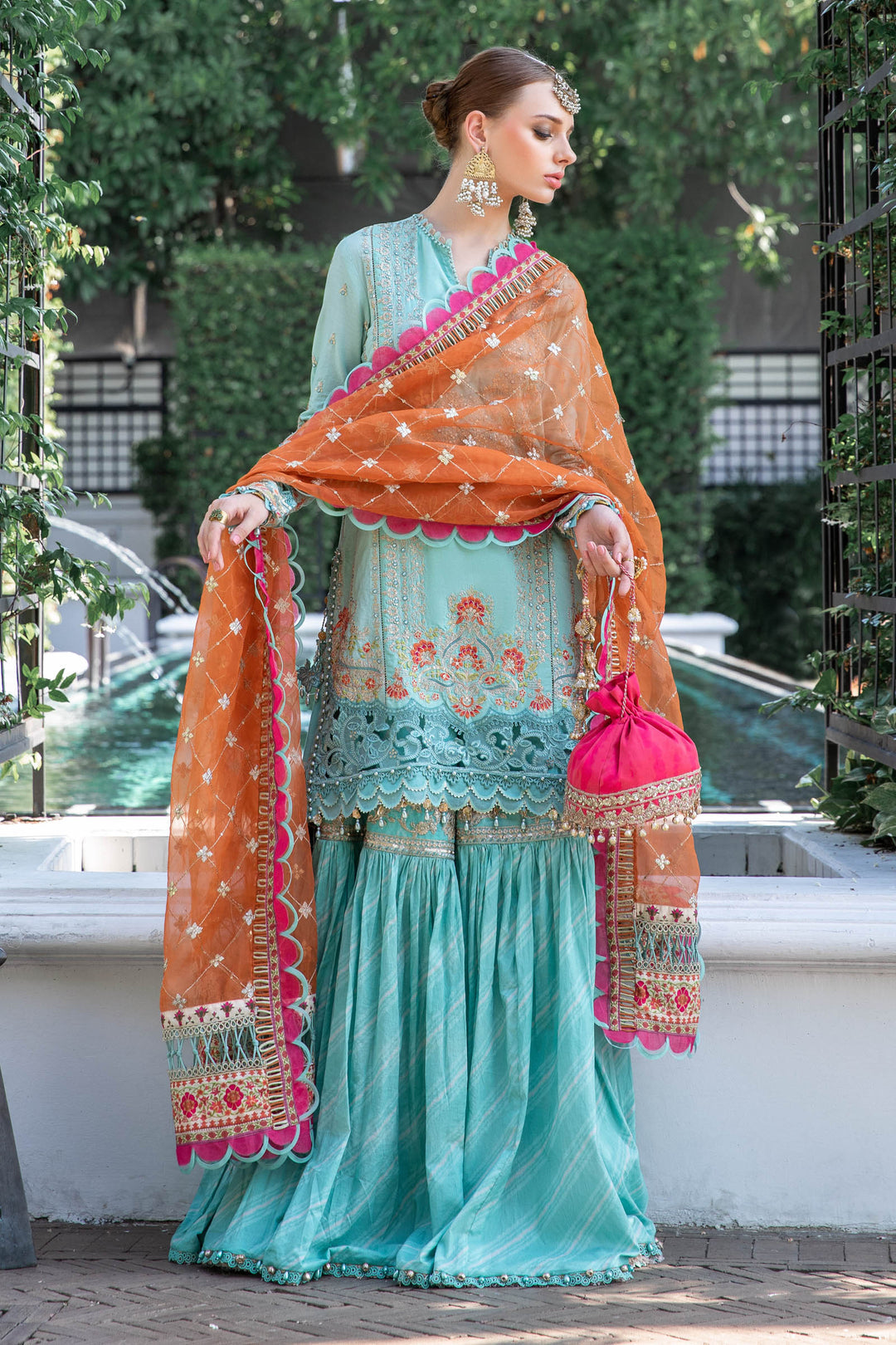 MARIA B EID LAWN COLLECTION EL-23-05-Sea Green - Riwayat-e-khas
