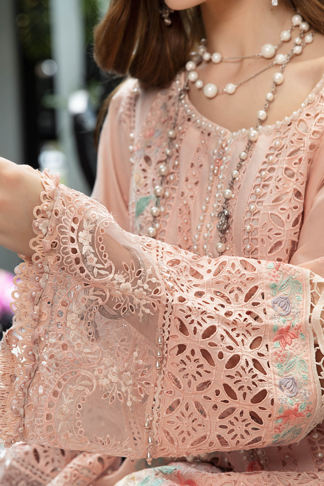 MARIA B EID LAWN COLLECTION EL-23-07-Peach - Riwayat-e-khas