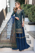 MARIA B EID COLLECTION UNSTITCHED EL-23-08-Blue - Riwayat-e-khas
