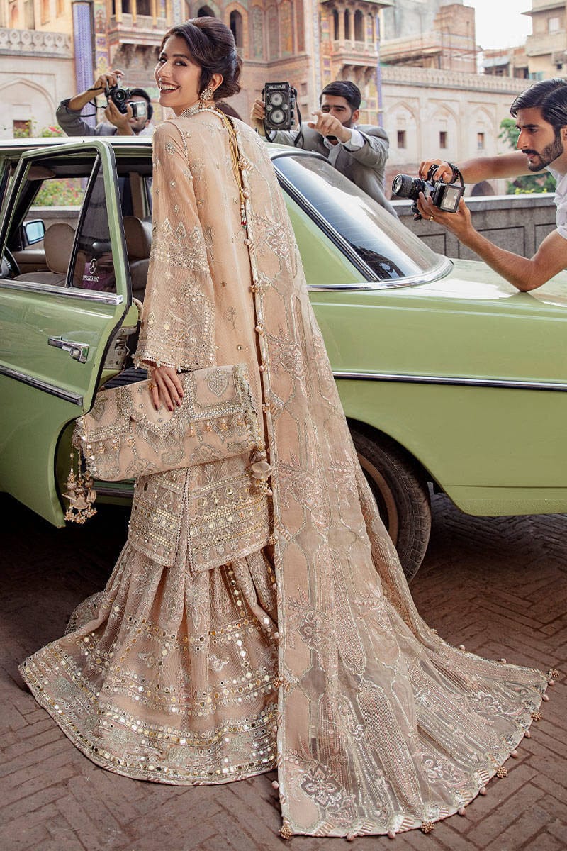 Mohsin Naveed Ranjha – MNR – NOOR JEHAN – ZWU22-12 – Creamy Beige - Riwayat-e-khas