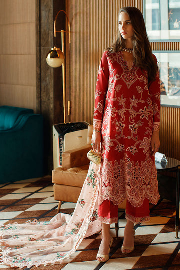 MUSHQ- SCARLET- ASTORIA FESTIVE LAWN '23 - Riwayat-e-khas
