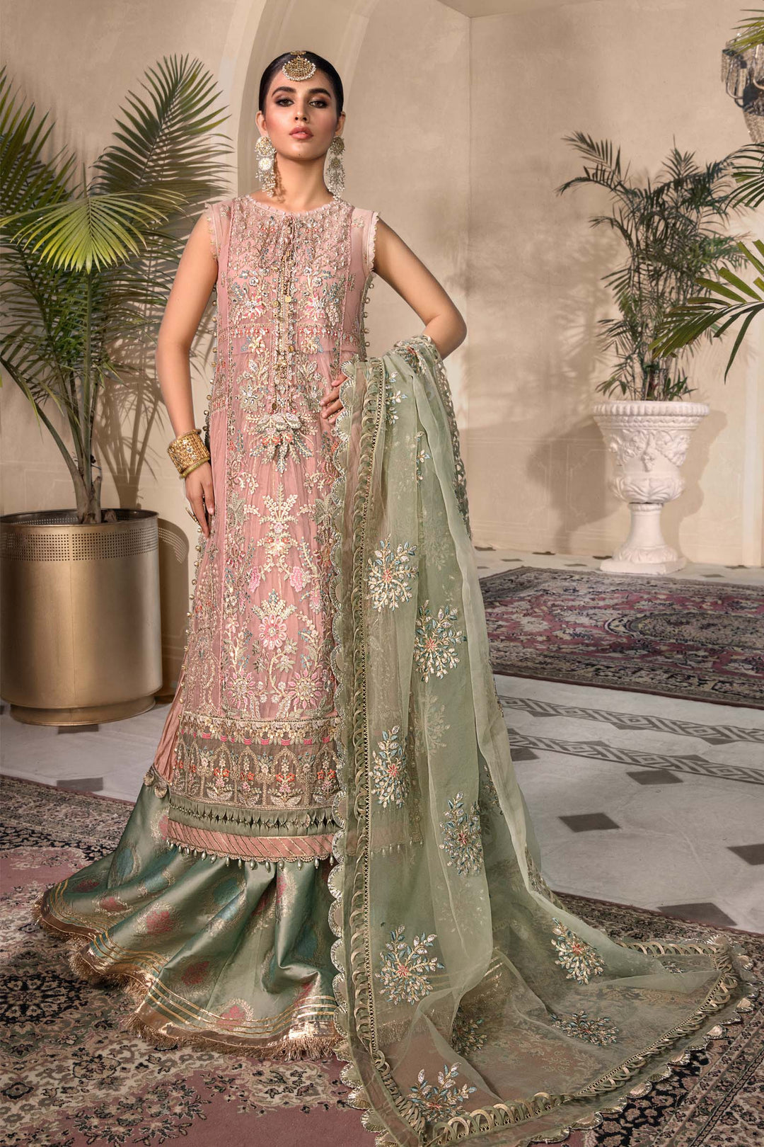 MARIA B Sea Green BD-2607 MBROIDERED - Riwayat-e-khas