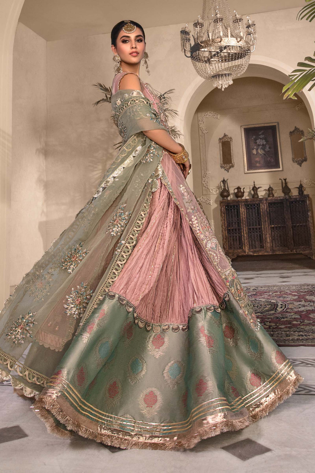 MARIA B Sea Green BD-2607 MBROIDERED - Riwayat-e-khas