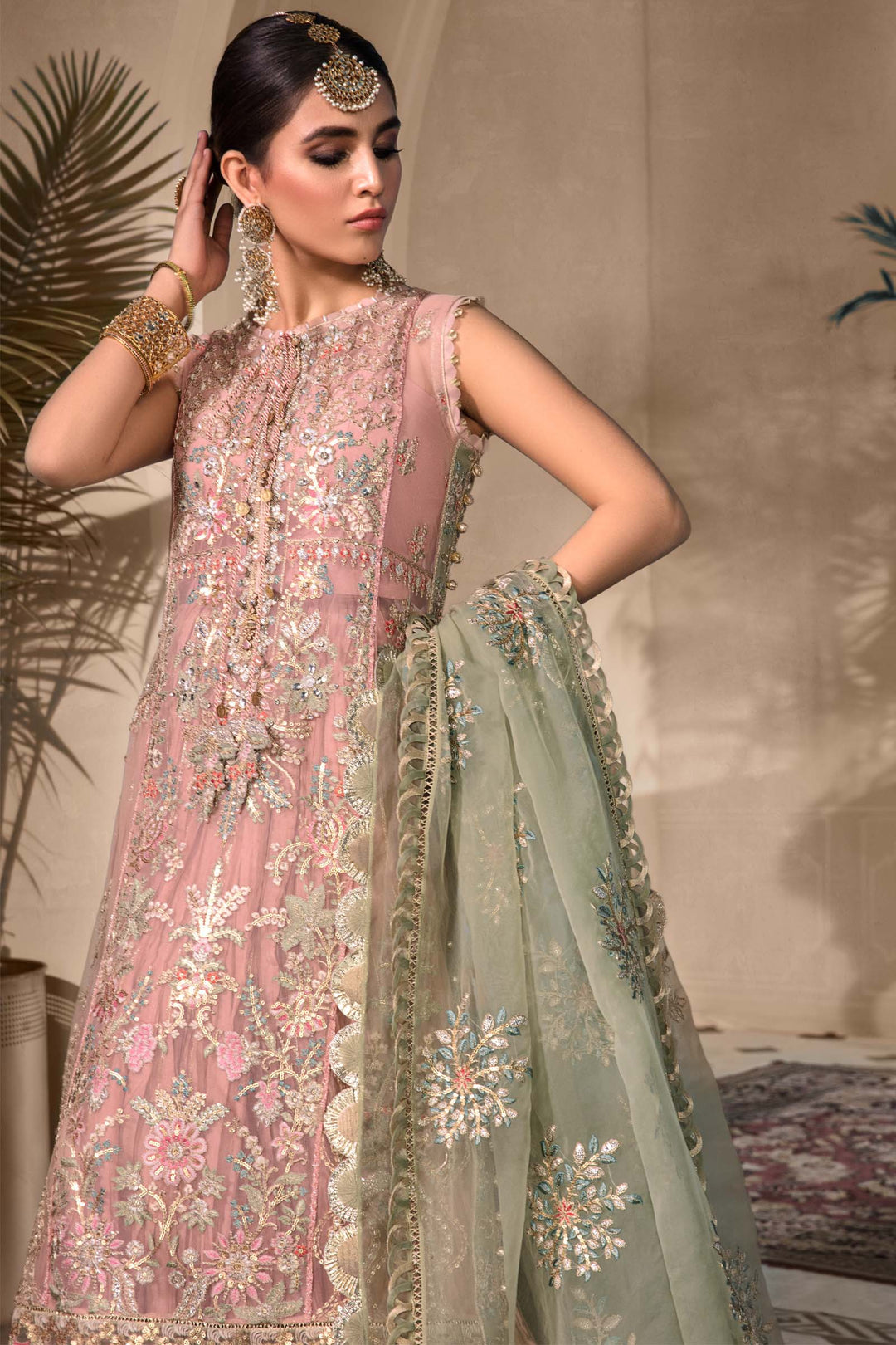 MARIA B Sea Green BD-2607 MBROIDERED - Riwayat-e-khas