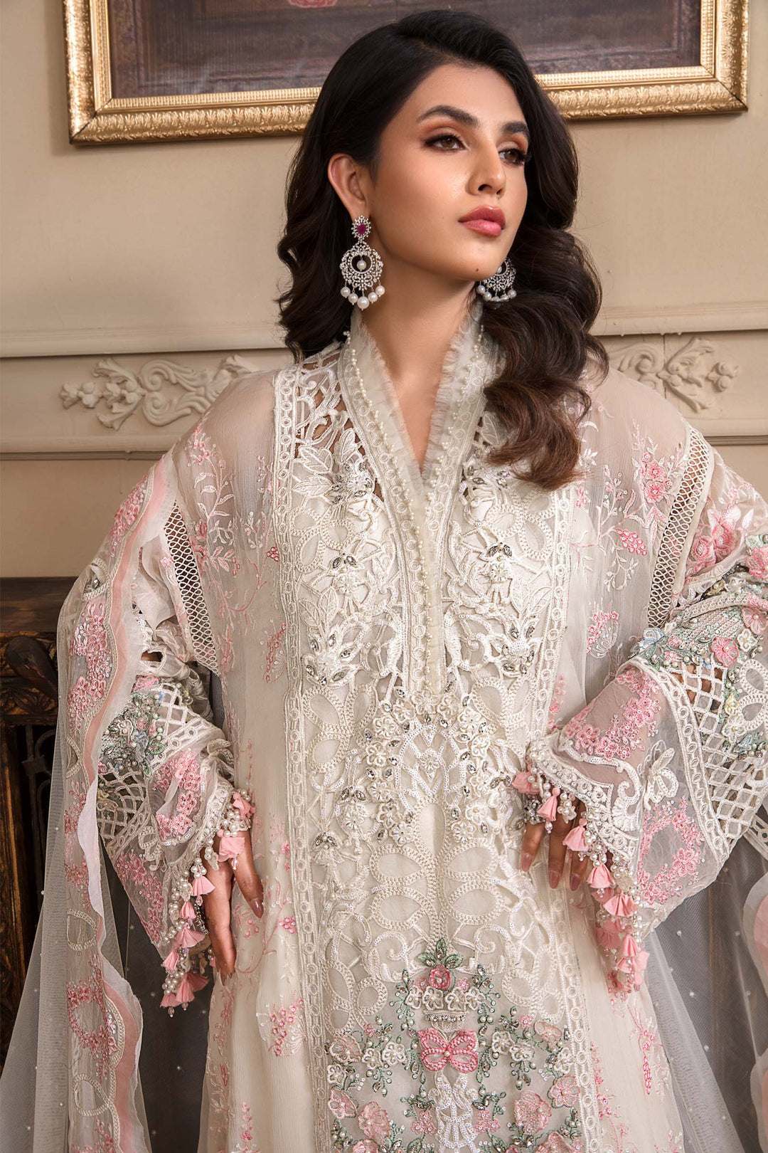 MARIA B Off White BD-2604 MBROIDERED - Riwayat-e-khas