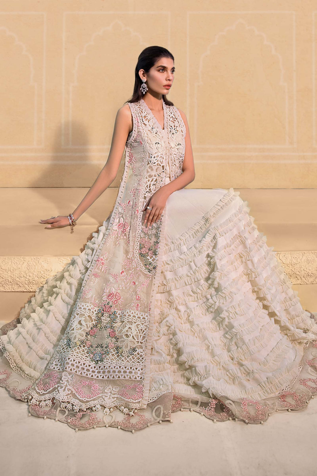MARIA B Off White BD-2604 MBROIDERED - Riwayat-e-khas