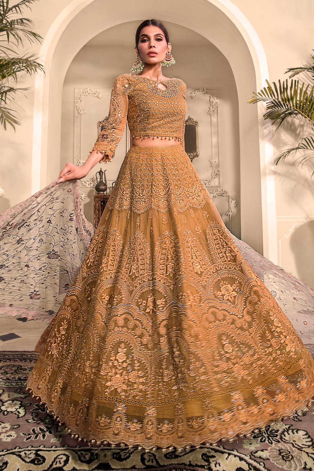 MARIA B Mustard BD-2606 MBROIDERED - Riwayat-e-khas