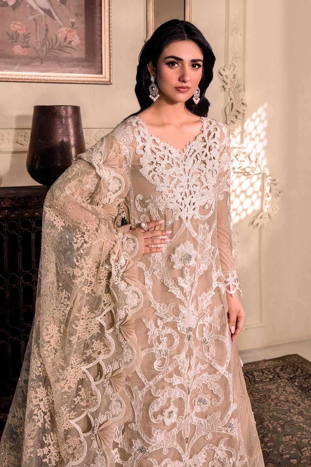 MARIA B Pink BD-2608 UNSTITCHED MBROIDERED - Riwayat-e-khas