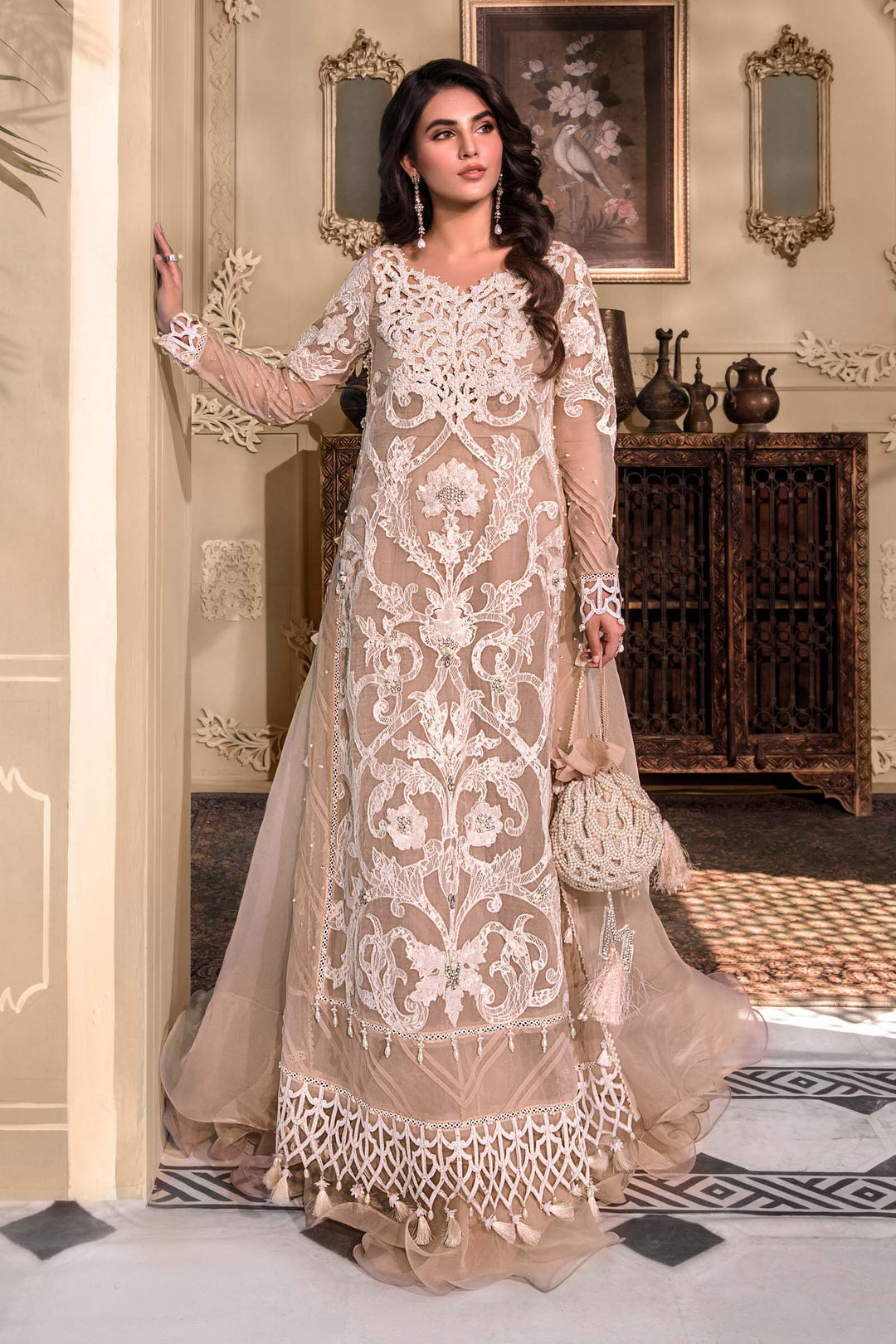 MARIA B Pink BD-2608 UNSTITCHED MBROIDERED - Riwayat-e-khas