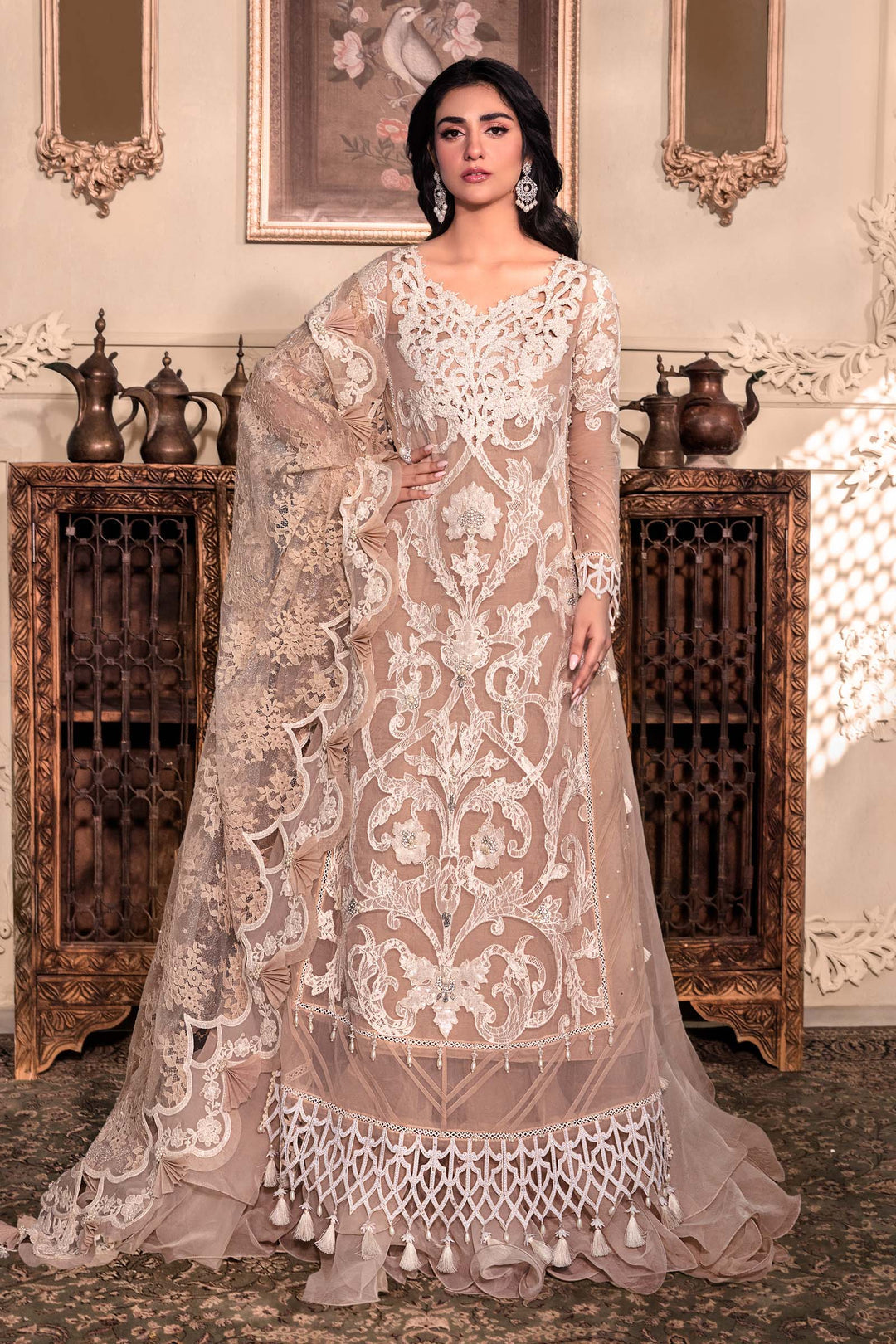 MARIA B Pink BD-2608 UNSTITCHED MBROIDERED - Riwayat-e-khas