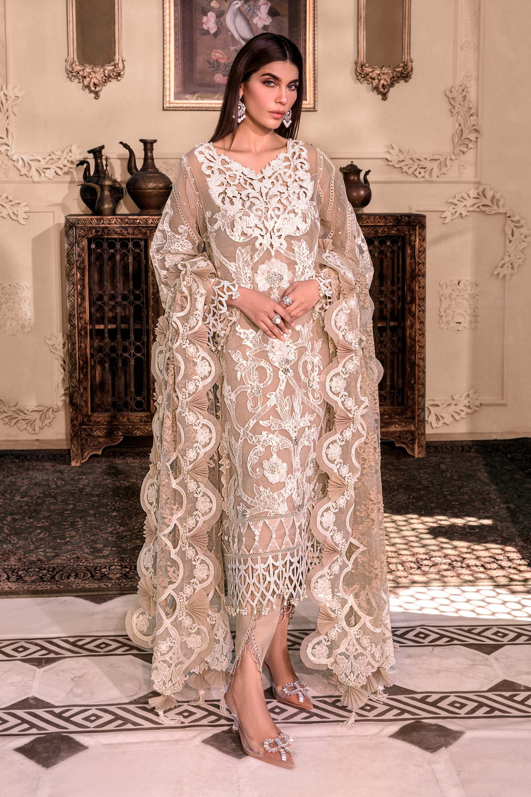 MARIA B Pink BD-2608 UNSTITCHED MBROIDERED - Riwayat-e-khas