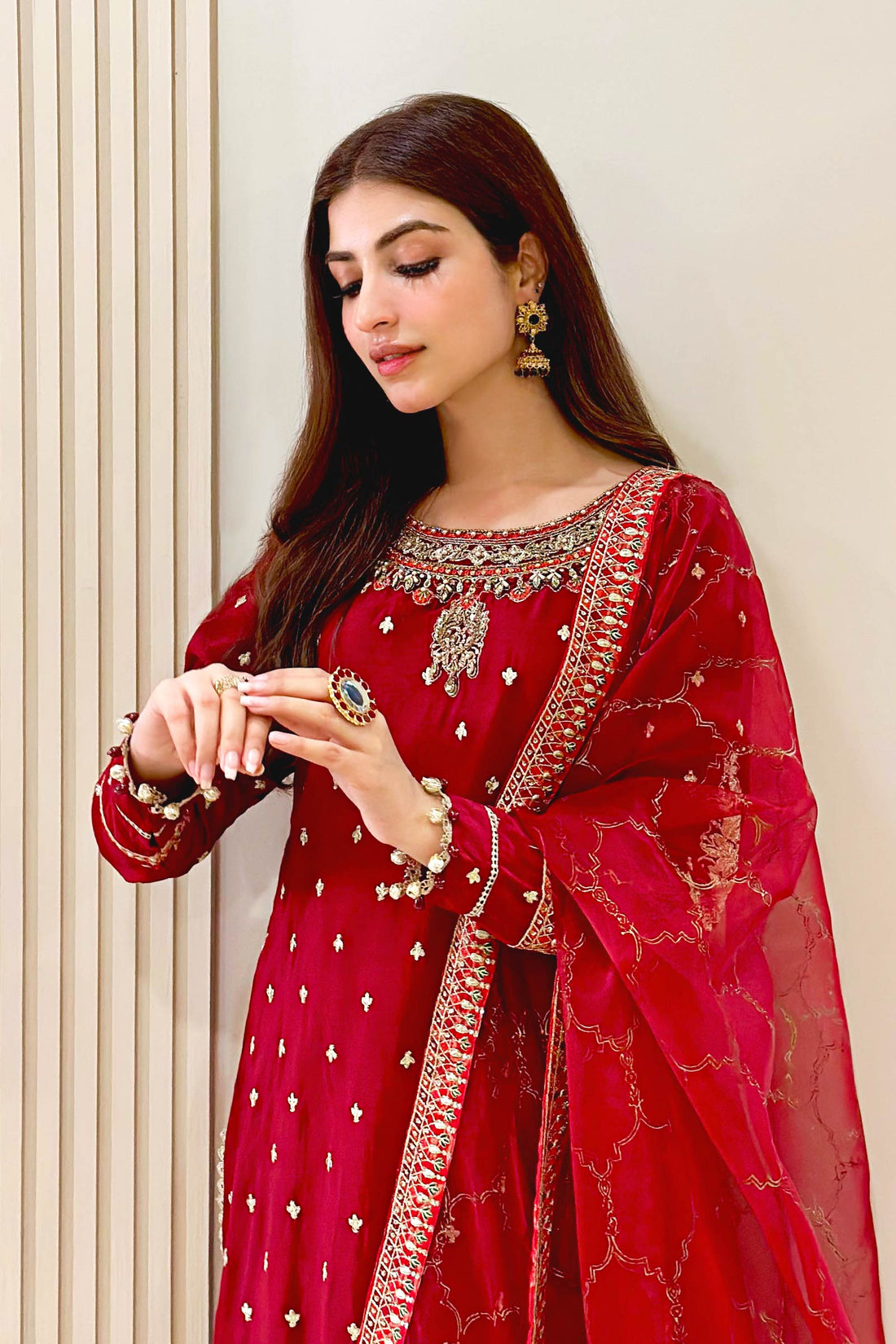 Maria B | Eid Collection 26 | 3 Piece Embroidered Raw Silk Suit