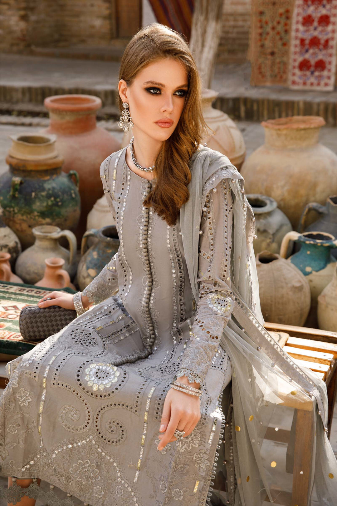 MARIA B EMBROIDED LAWN D-2308-B - Riwayat-e-khas