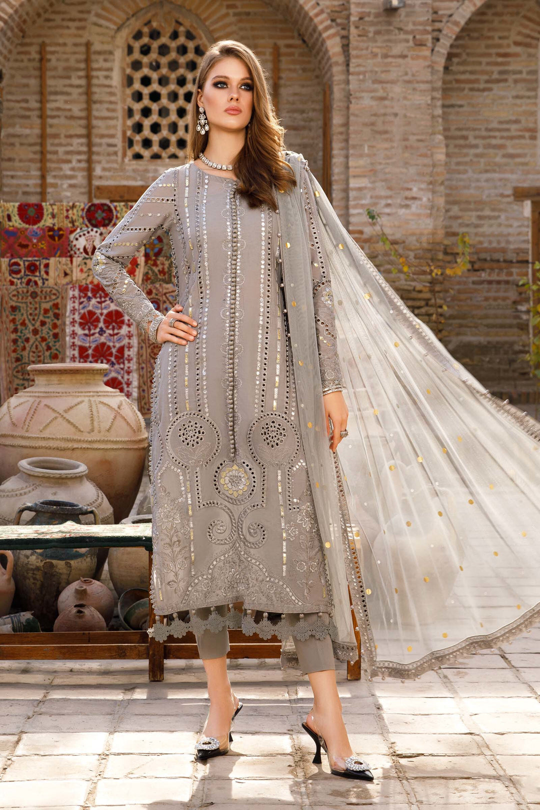 MARIA B EMBROIDED LAWN D-2308-B - Riwayat-e-khas