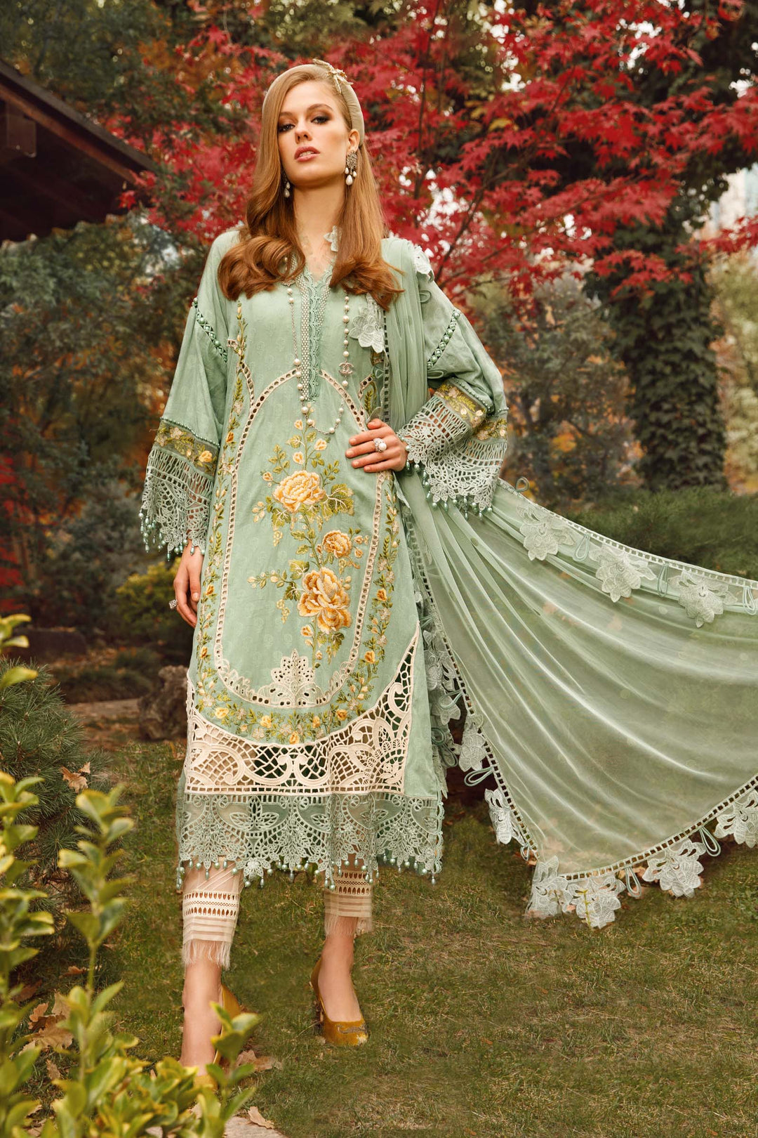 MARIA B EMBROIDED LUXURY LAWN D-2302-A - Riwayat-e-khas