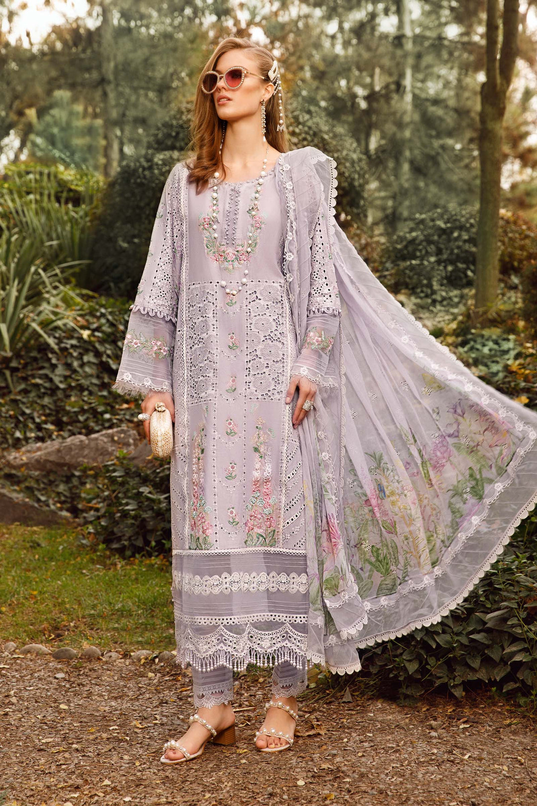 MARIA B EMBROIDED UNSTITCHED LAWN D-2309-B - Riwayat-e-khas