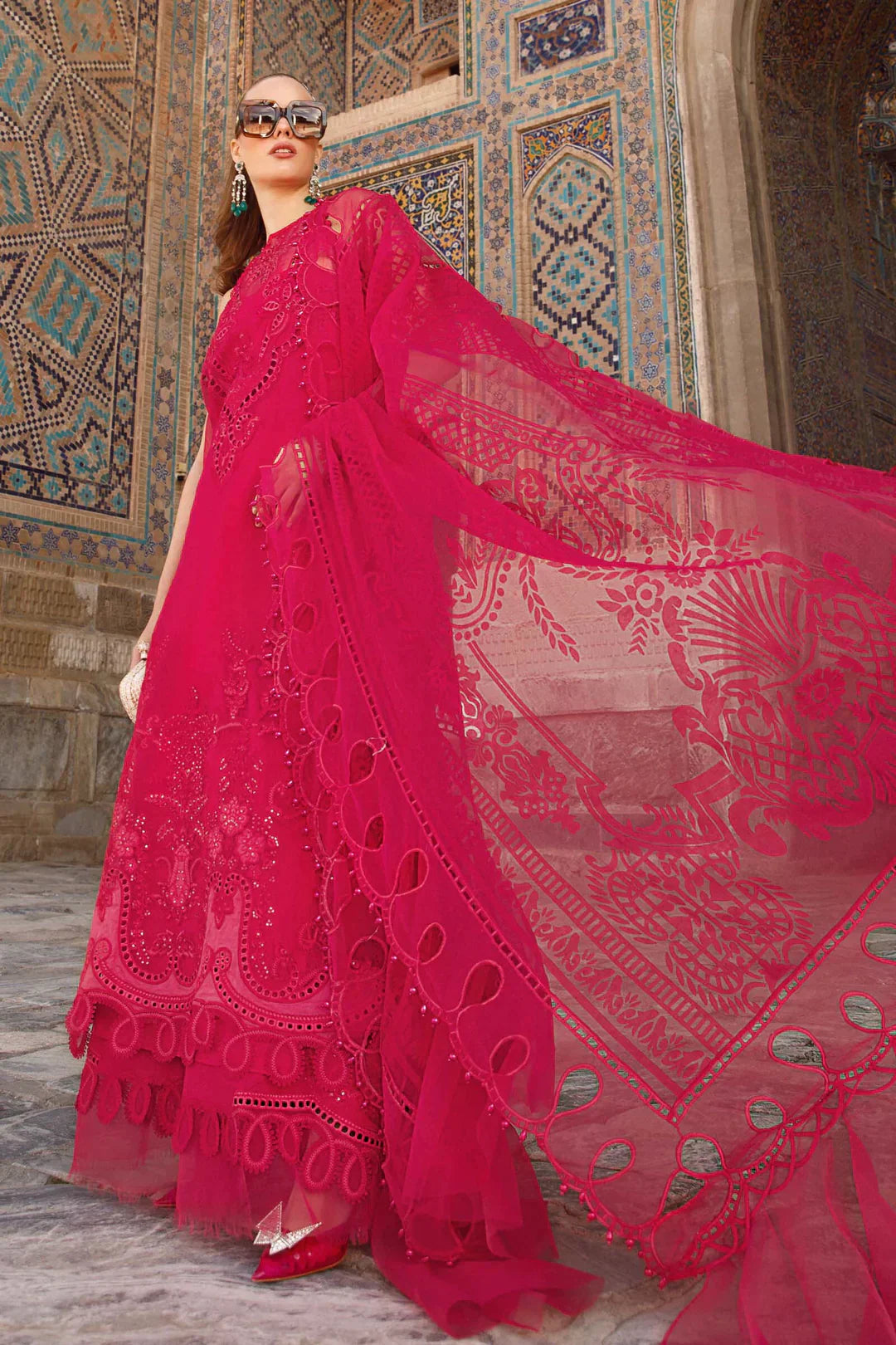 Maria B D-2303-A Luxury Lawn Collection - Riwayat-e-khas