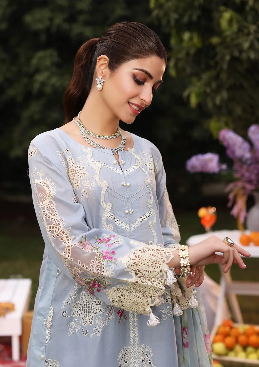Kahf Premium | Festive Lawn 24 | KFL-08A FIRUZE - House of Zarish