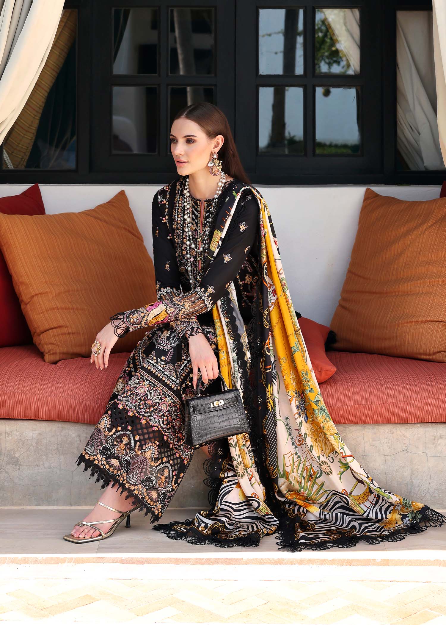 Kanwal Malik | Elysia Luxury Lawn 25 | Noire